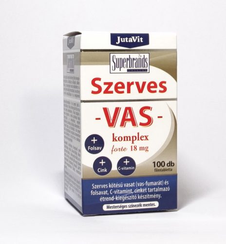 JutaVit Szerves Vas 18 mg komplex forte 100 db