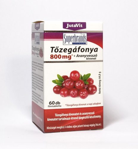 JutaVit Tőzegáfonya 800 mg + Aranyvessző kivonat 60 db