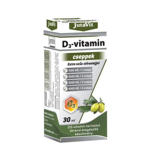 JutaVit D3-vitamin cseppek extra szűz olivaolajjal 30 ml