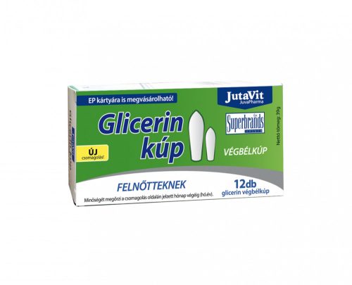 JutaVit Glicerin végbélkúp 2500mg Felnőtteknek 12 db