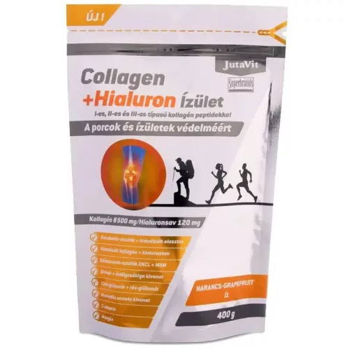 JutaVit Collagen+Hialuron Ízület italpor 400 g – narancs-grapefruit