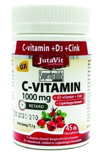 JutaVit C-Vitamin 1000 mg + D3 vitamin + Cink 45 db