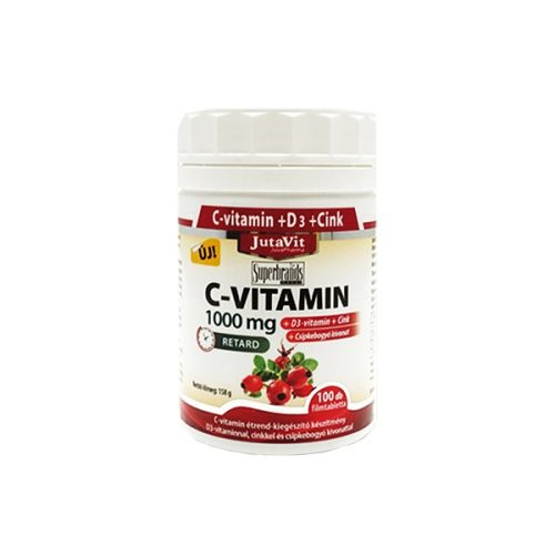 JutaVit nyújtott kioldású C-Vitamin 1000 mg + D3 vitamin + Cink 100 db filmtabletta
