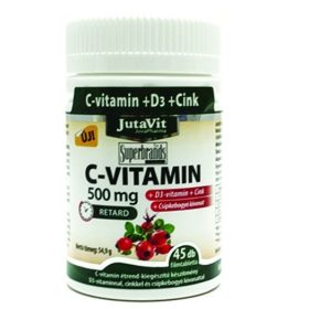 JutaVit C-vitamin 500 mg + D3 vitamin + Cink 45 db 