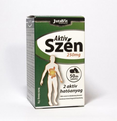 JutaVit Aktív Szén tabletta 250 mg - 50 db