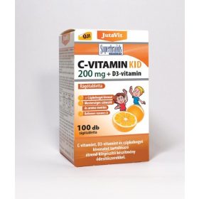   JutaVit KID C-vitamin 200 mg + D3-vitamin narancs ízű rágótabletta 100 db