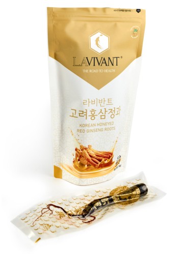 Lavivant Egész Koreai Vörös Ginzeng Gyökér Mézben 150 g