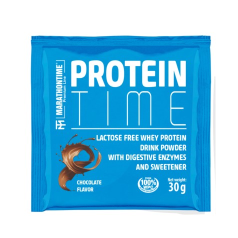Marathontime Protein Time Laktózmentes Tejsavófehérje 30 g, csokoládé