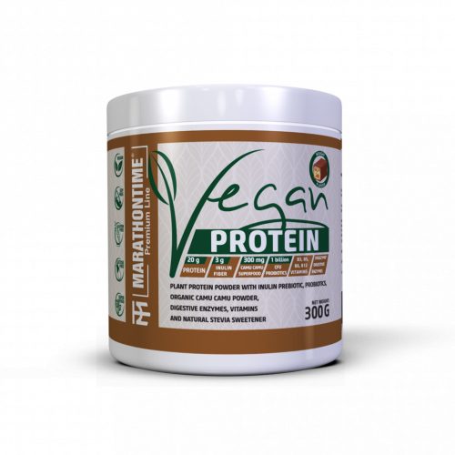 Marathontime Prémium Vegán Protein Fehérje 300 g, nugát