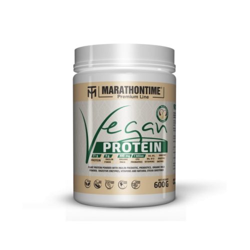 Marathontime Prémium Vegán Protein Fehérje 600 g, fehércsoki-kókusz