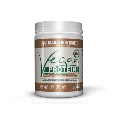 Marathontime Prémium Vegán Protein Fehérje 600 g, csokoládé