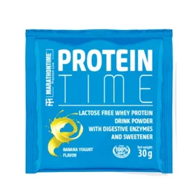   Marathontime Protein Time Laktózmentes Tejsavófehérje 30 g, banános joghurt