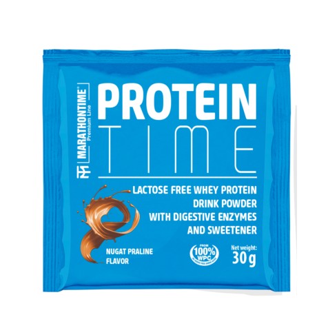 Marathontime Protein Time Laktózmentes Tejsavófehérje 30 g, nugát