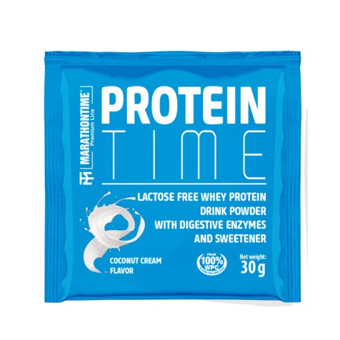 Marathontime Protein Time Laktózmentes Tejsavófehérje 30 g, kókusz