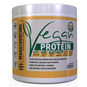  Marathontime Prémium Vegán Protein Fehérje 300 g, fahéjas vanília