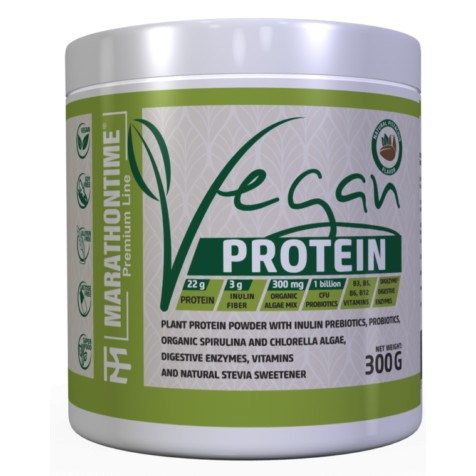 Marathontime Prémium Vegán Protein Fehérje 300 g, pisztácia