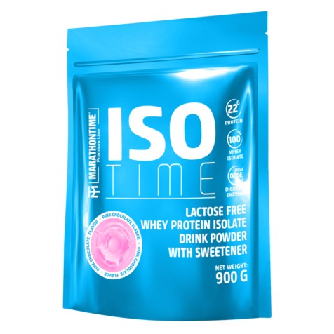 Marathontime Iso Time Laktózmentes Tejsavófehérje 900 g, pink csokoládé