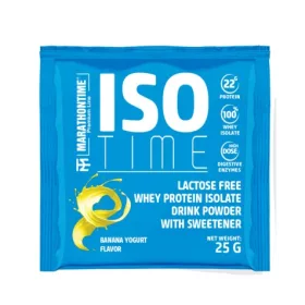   Marathontime Iso Time Laktózmentes Tejsavófehérje 25 g, banán joghurt