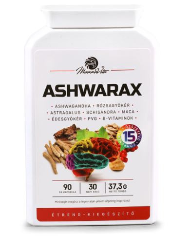 Mannavita Ashwarax ashwagandha, rózsagyökér kapszula 90 db