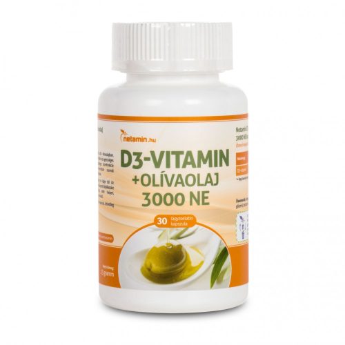 Netamin D3-vitamin + olívaolaj 3000 NE kapszula 30 db