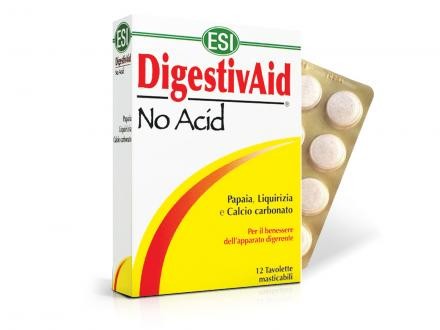 ESI DigestivAid No Acid Lúgosító savlekötő szopogatós tabletta 12 db