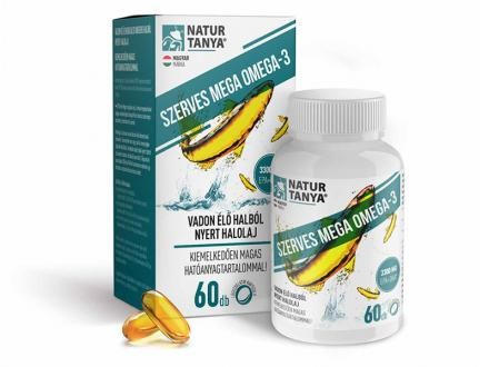 Natur Tanya Szerves Mega Omega-3 - vadvízi halolaj extra EPA, DHA tartalom 60 db