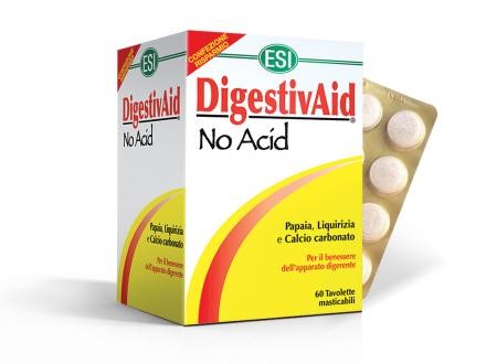 ESI DigestivAid No Acid Lúgosító savlekötő szopogatós tabletta 60 db
