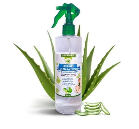 Natur Tanya higiéniás kéz- és felület tisztító spray, 72%-os alkoholtartalommal 400 ml