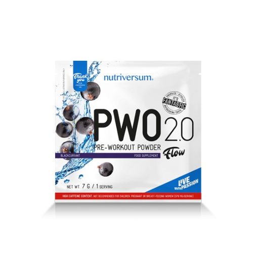 Nutriversum PWO 2.0 energizáló - FLOW - 7 g - feketeribizli