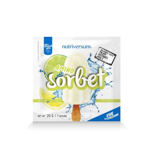 Nutriversum Amino Sorbet - Dessert - 20 g - citrom-lime