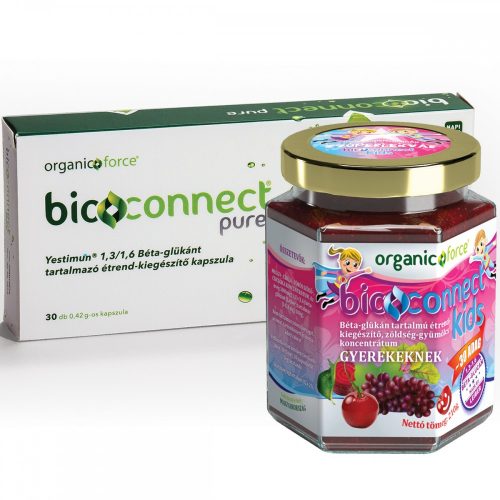 organic force Bioconnect Kids Szuperlekvár 210 g + Bioconnect Pure kapszula 30 db