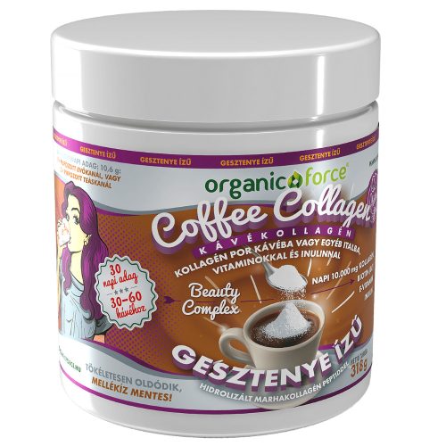 organic force Coffe Collagen Kávékollagén 318 g - Gesztenye