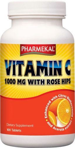 Pharmekal C-vitamin 1000 mg + Acerola, Bioflavonoid, Csipkebogyó 100 db
