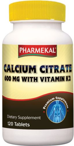 Pharmekal Kalcium citrát 600 mg + K2-vitamin 120 db