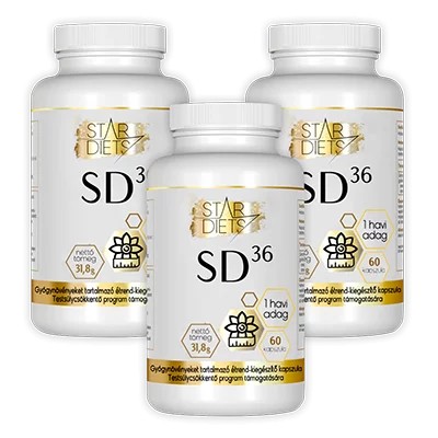 StarDiets SD36 étrend-kiegészítő kapszula 60 db, Ds fogyás, Fogyás 36 nap alatt