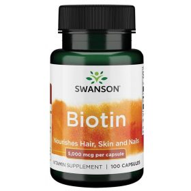 Swanson Biotin 5000 mcg 100 db