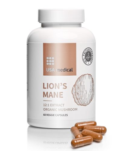 USA Medical ORGANIC LION'S MANE süngomba gomba kivonat kapszula 60 db