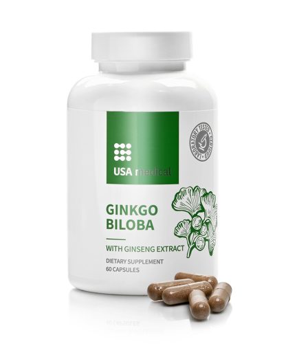 USA Medical Ginkgo Biloba + ginzeng 60 db