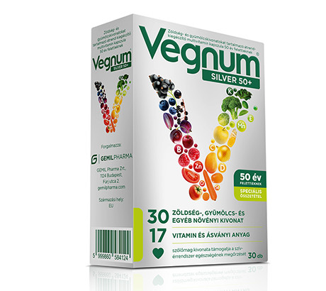 Vegnum Silver 50+ multivitamin komplex kapszula 30 db