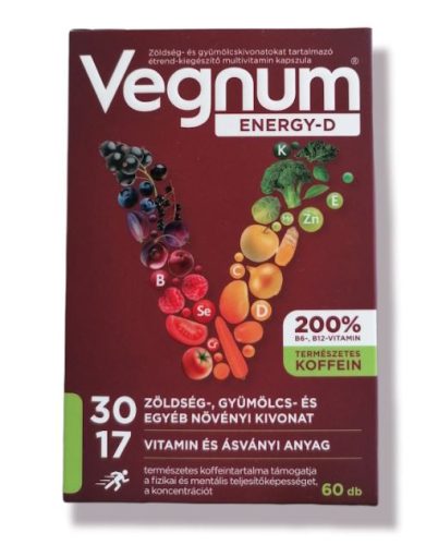 Vegnum Energy-D multivitamin komplex kapszula 60 db 
