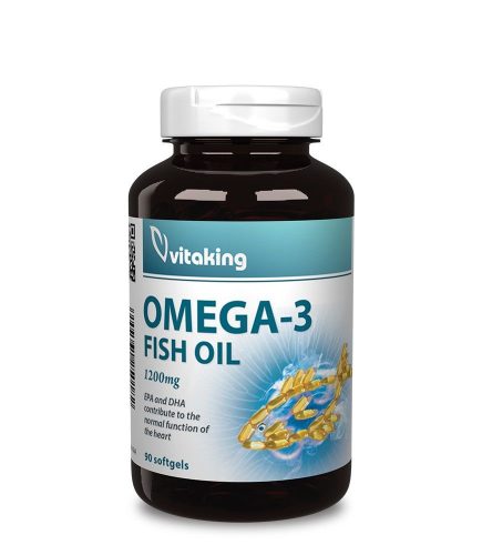 Vitaking 1200 mg Halolaj Omega-3 zsírsavval 90 db