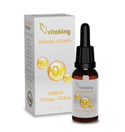 Vitaking D3+K1+K2 vitamin csepp 10 ml