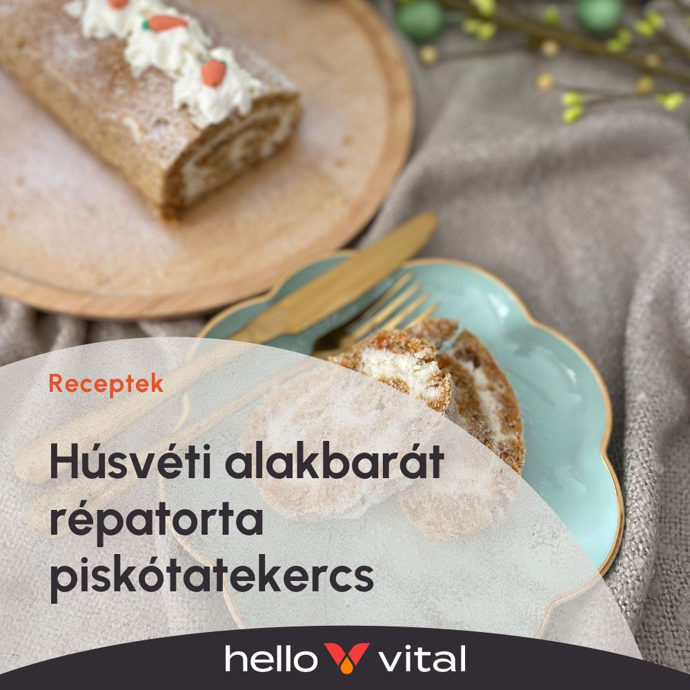 Húsvéti alakbarát répatorta piskótatekercs